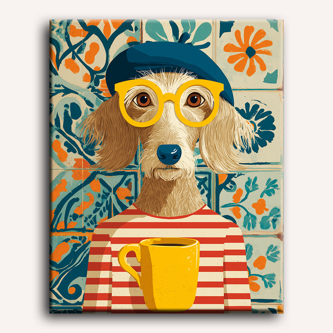 French style dog | Paint by Number