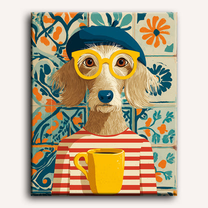 French style dog | Paint by Number
