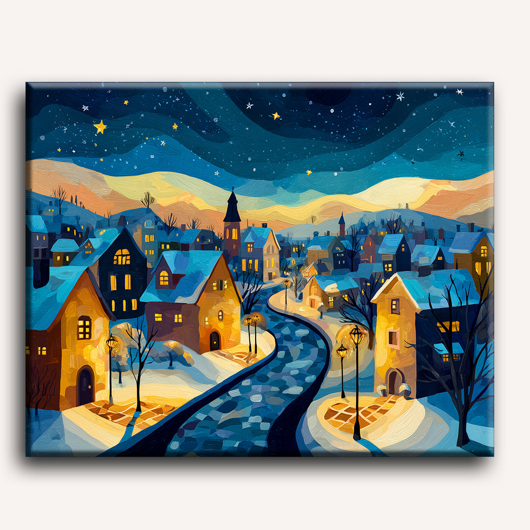 Christmas Eve sunset | Paint by Number